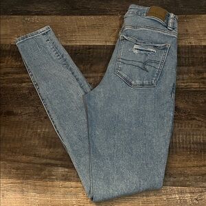American Eagle Outfitters Light Blue Ripped Jeans
